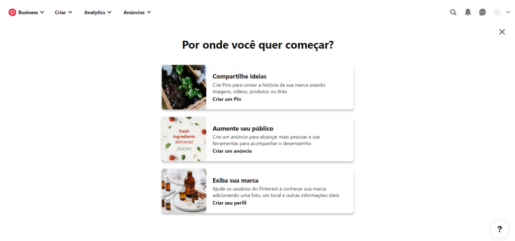 Como vender no Pinterest - Passo a passo para criar uma conta